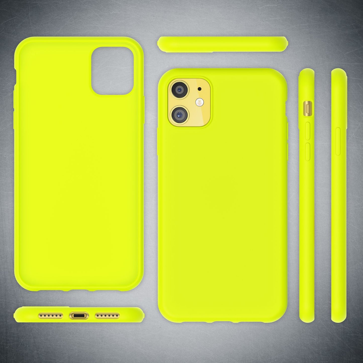 NALIA Neon Silikonhülle für iPhone 11 – Soft-Touch & Signal-Neon – NEONSHOCK (Matte Schutzhülle) – Marke aus Berlin