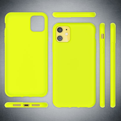 NALIA Neon Silikonhülle für iPhone 11 – Soft-Touch & Signal-Neon – NEONSHOCK (Matte Schutzhülle) – Marke aus Berlin