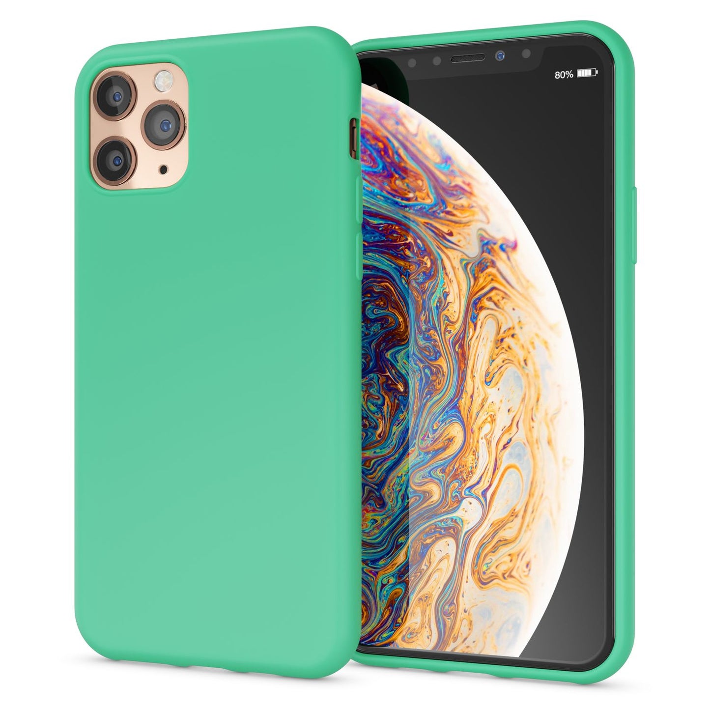 NALIA Neon Silikonhülle für iPhone 11 Pro Max – Soft-Touch & Signal-Neon – NEONSHOCK (Matte Schutzhülle) – Marke aus Berlin