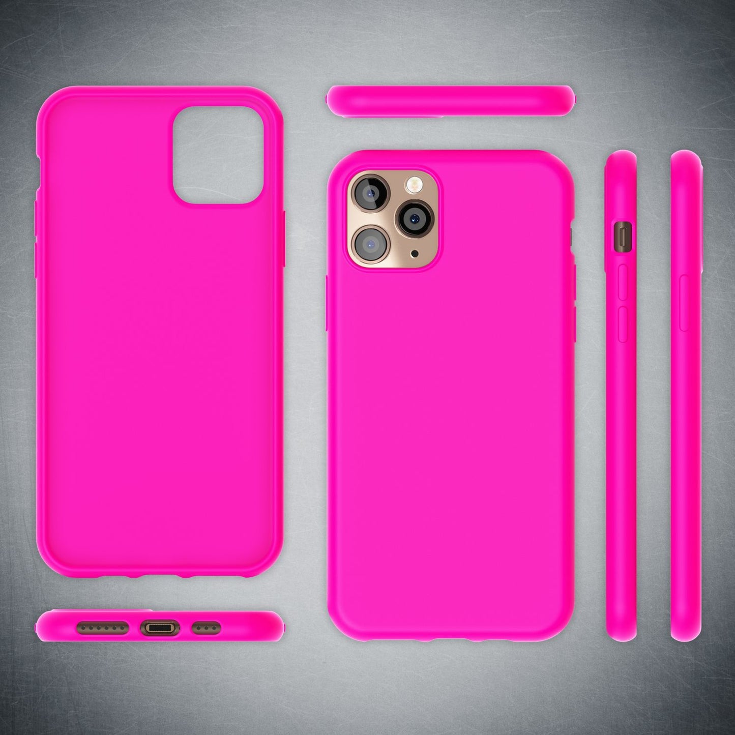 NALIA Neon Silikonhülle für iPhone 11 Pro Max – Soft-Touch & Signal-Neon – NEONSHOCK (Matte Schutzhülle) – Marke aus Berlin