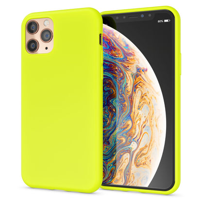 NALIA Neon Silikonhülle für iPhone 11 Pro Max – Soft-Touch & Signal-Neon – NEONSHOCK (Matte Schutzhülle) – Marke aus Berlin