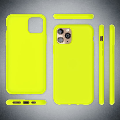 NALIA Neon Silikonhülle für iPhone 11 Pro Max – Soft-Touch & Signal-Neon – NEONSHOCK (Matte Schutzhülle) – Marke aus Berlin