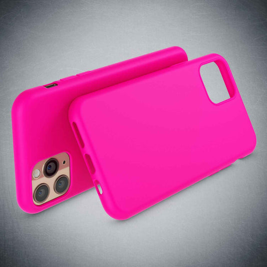 NALIA Neon Silikonhülle für iPhone 11 Pro – Soft-Touch & Signal-Neon – NEONSHOCK (Matte Schutzhülle) – Marke aus Berlin