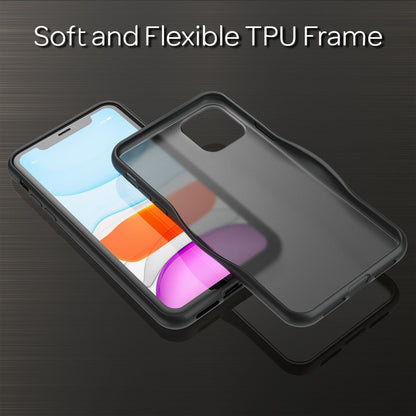 NALIA Matte Hülle für iPhone 11 – Kein Vergilben & Anti-Fingerabdruck – SUMMIT (Semi-Transparent & Schwarzer Rahmen) – Marke aus Berlin