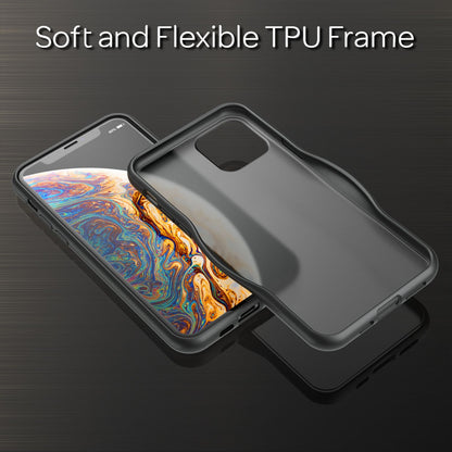 NALIA Matte Hülle für iPhone 11 Pro – Kein Vergilben & Anti-Fingerabdruck – SUMMIT (Semi-Transparent & Schwarzer Rahmen) – Marke aus Berlin