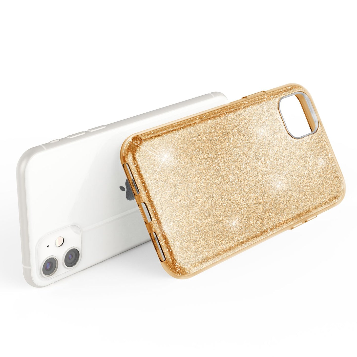 NALIA Glitzerhülle für iPhone 11 – Funkelnder Glitzer-Look & Grip – SHINEPOP (Silikon Case) – Marke aus Berlin