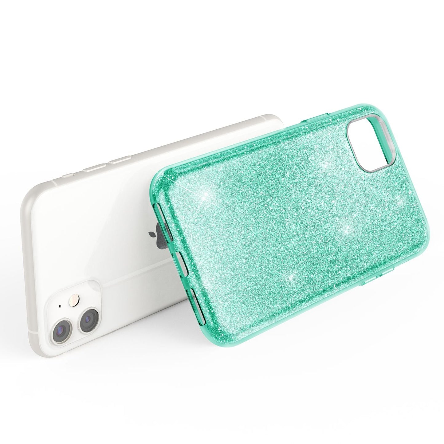 NALIA Glitzerhülle für iPhone 11 – Funkelnder Glitzer-Look & Grip – SHINEPOP (Silikon Case) – Marke aus Berlin