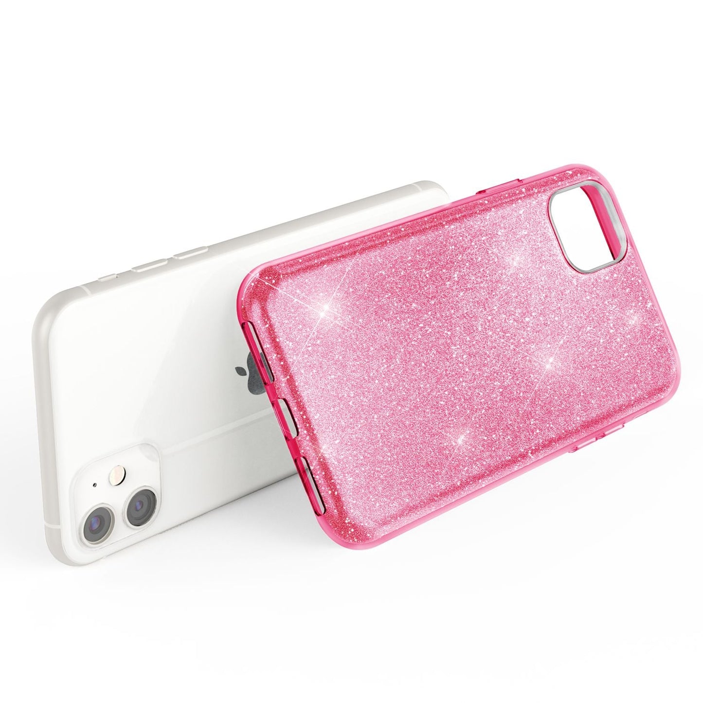 NALIA Glitzerhülle für iPhone 11 – Funkelnder Glitzer-Look & Grip – SHINEPOP (Silikon Case) – Marke aus Berlin