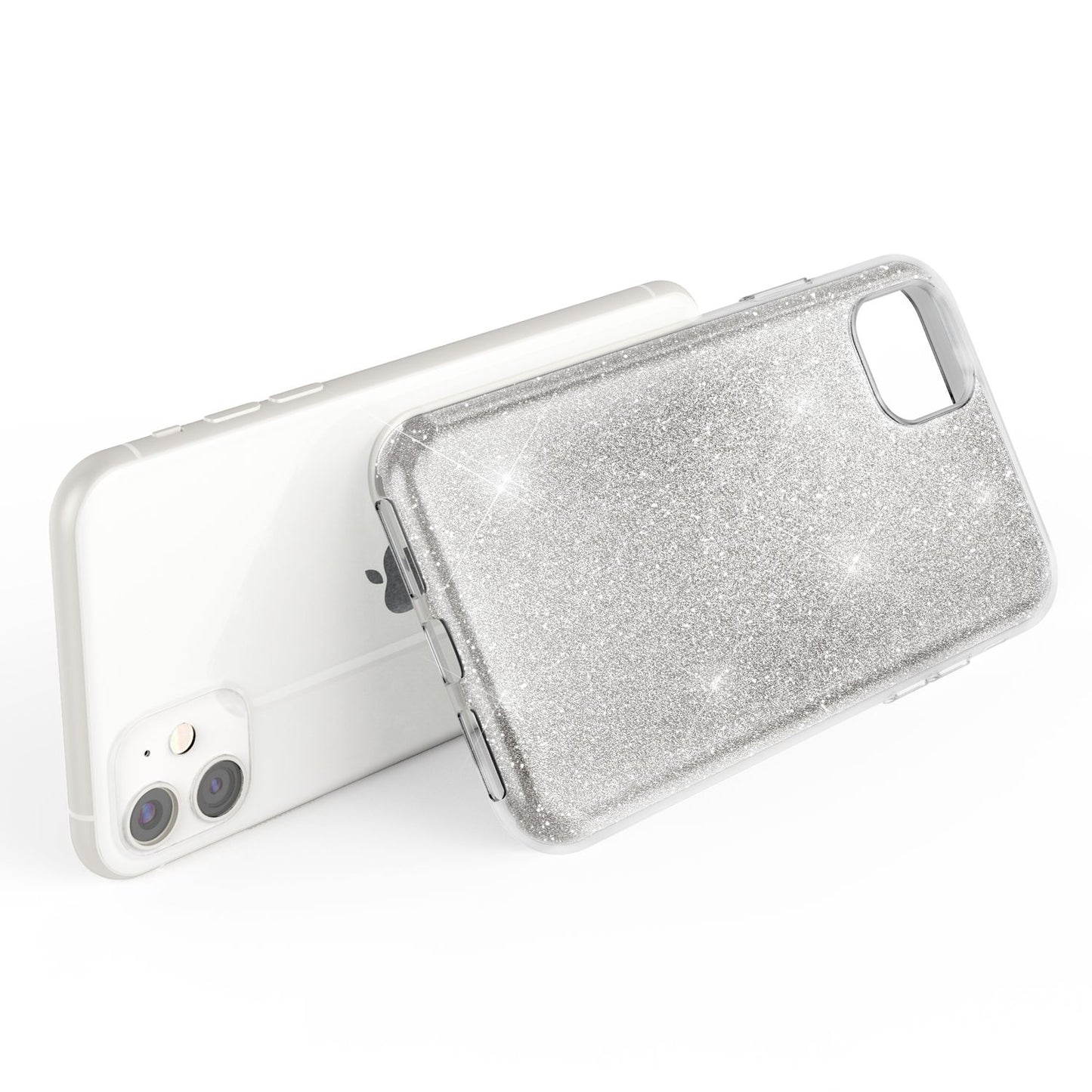 NALIA Glitzerhülle für iPhone 11 – Funkelnder Glitzer-Look & Grip – SHINEPOP (Silikon Case) – Marke aus Berlin