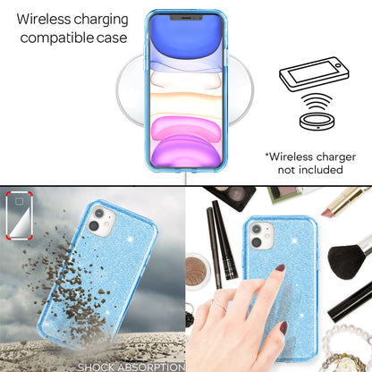 NALIA Glitzerhülle für iPhone 11 – Funkelnder Glitzer-Look & Grip – SHINEPOP (Silikon Case) – Marke aus Berlin