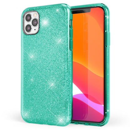 NALIA Glitzerhülle für iPhone 11 Pro Max – Funkelnder Glitzer-Look & Grip – SHINEPOP (Silikon Case) – Marke aus Berlin