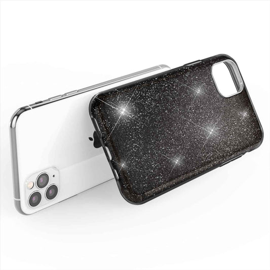 NALIA Glitzerhülle für iPhone 11 Pro Max – Funkelnder Glitzer-Look & Grip – SHINEPOP (Silikon Case) – Marke aus Berlin