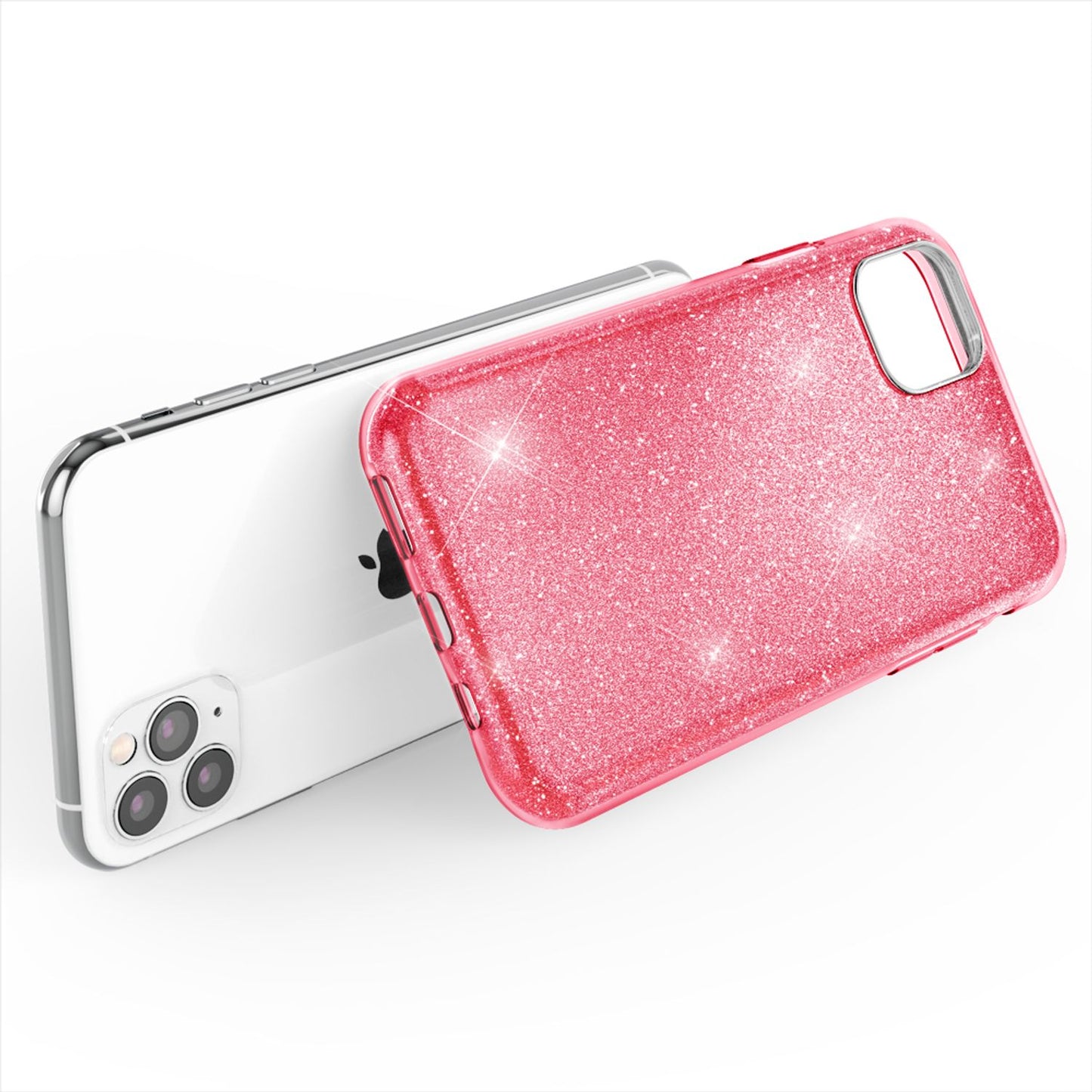 NALIA Glitzerhülle für iPhone 11 Pro Max – Funkelnder Glitzer-Look & Grip – SHINEPOP (Silikon Case) – Marke aus Berlin