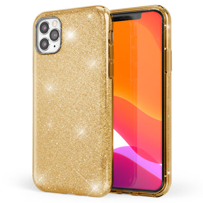 NALIA Glitzerhülle für iPhone 11 Pro – Funkelnder Glitzer-Look & Grip – SHINEPOP (Silikon Case) – Marke aus Berlin