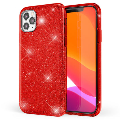 NALIA Glitzerhülle für iPhone 11 Pro – Funkelnder Glitzer-Look & Grip – SHINEPOP (Silikon Case) – Marke aus Berlin