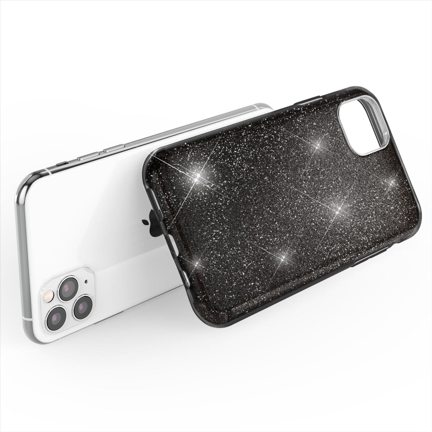 NALIA Glitzerhülle für iPhone 11 Pro – Funkelnder Glitzer-Look & Grip – SHINEPOP (Silikon Case) – Marke aus Berlin