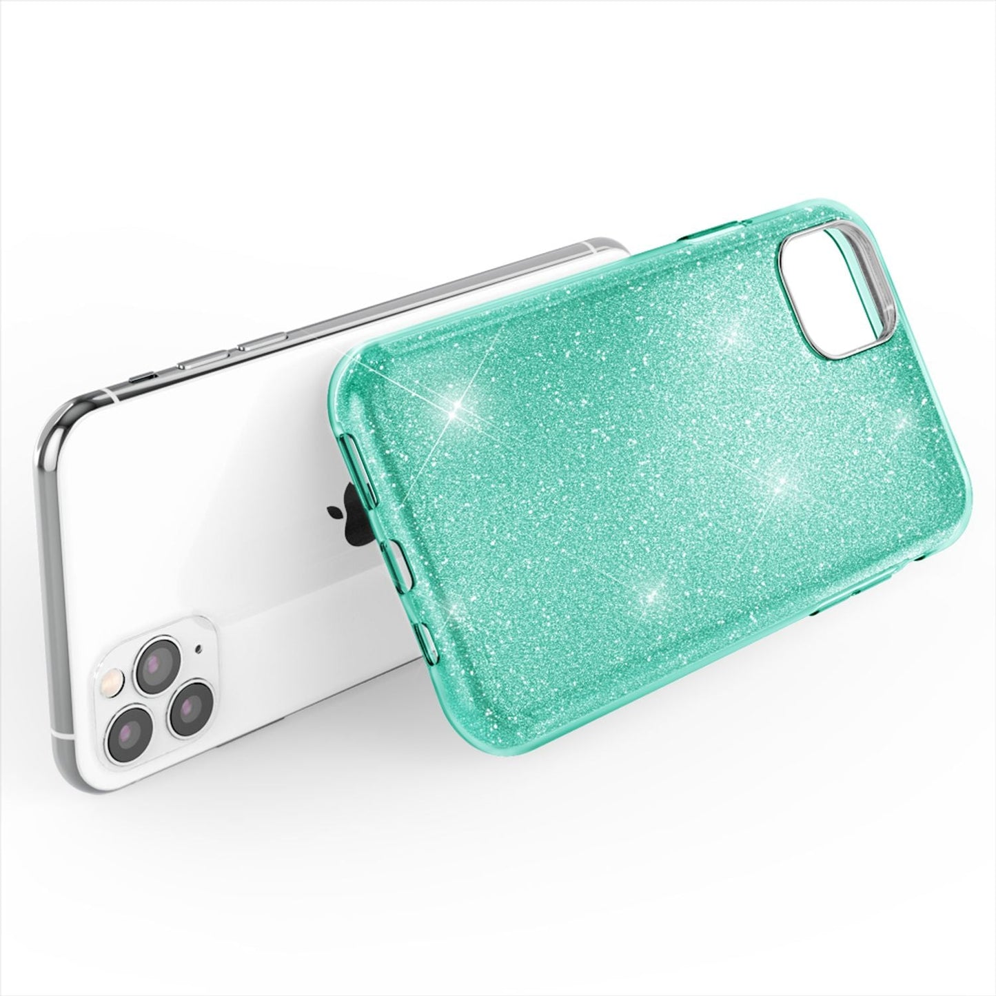 NALIA Glitzerhülle für iPhone 11 Pro – Funkelnder Glitzer-Look & Grip – SHINEPOP (Silikon Case) – Marke aus Berlin