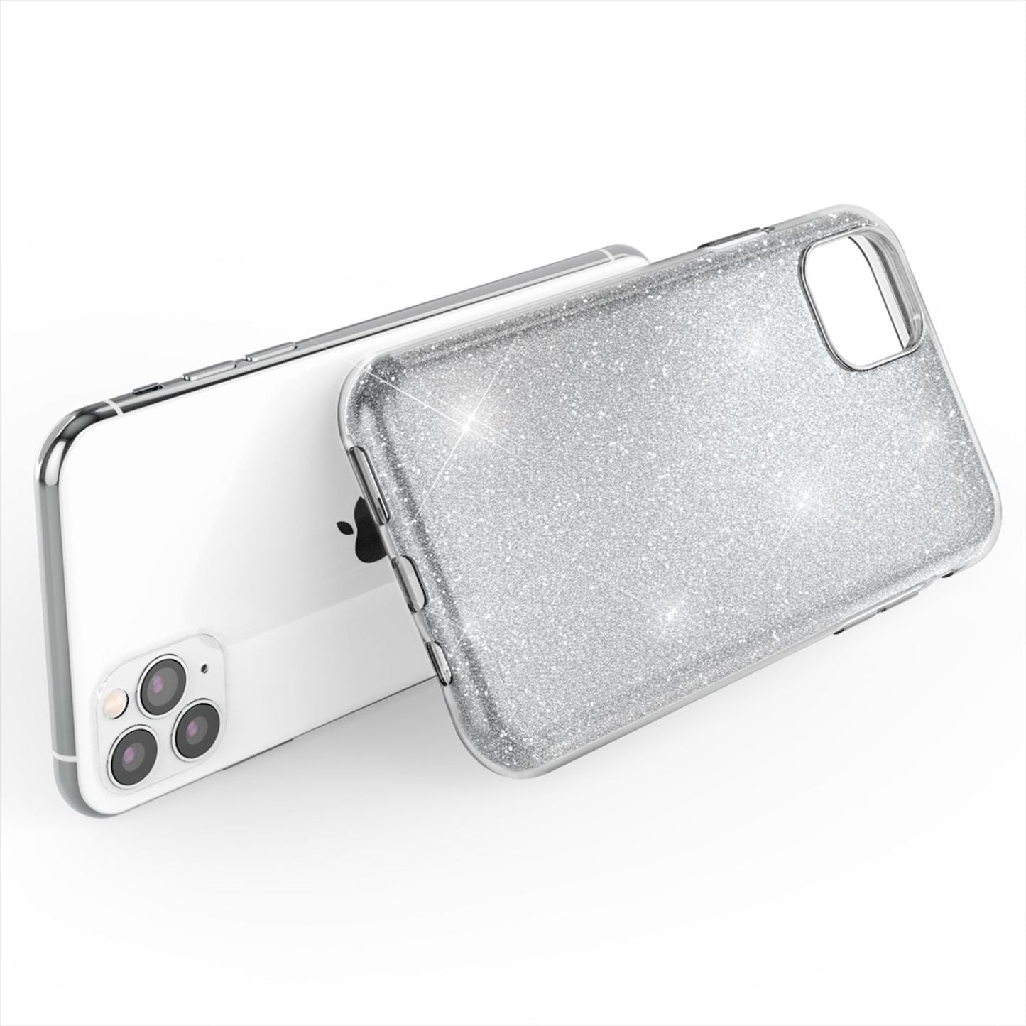 NALIA Glitzerhülle für iPhone 11 Pro – Funkelnder Glitzer-Look & Grip – SHINEPOP (Silikon Case) – Marke aus Berlin