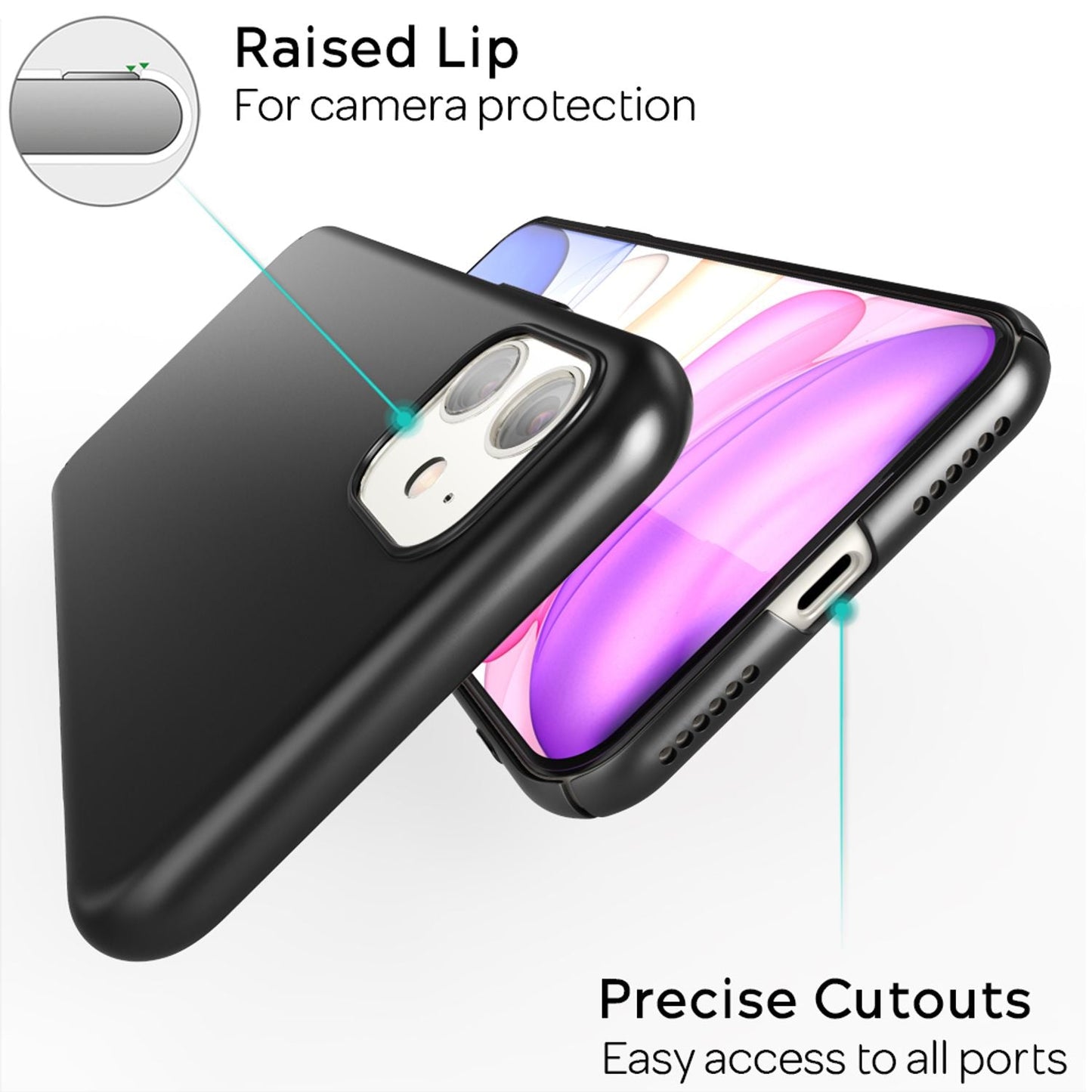 NALIA Ultra Slim Hardcase für iPhone 11 – Anti-Fingerabdruck & 0.5mm Dünn – PUREFIT (Matt & Leicht) – Marke aus Berlin