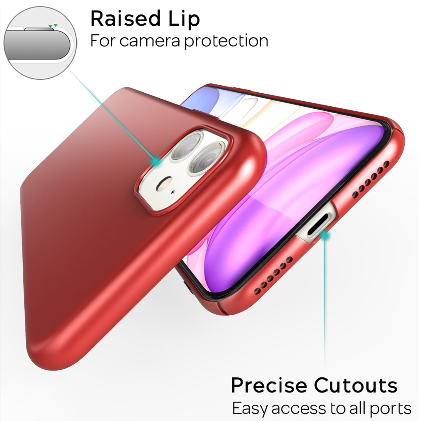 NALIA Ultra Slim Hardcase für iPhone 11 – Anti-Fingerabdruck & 0.5mm Dünn – PUREFIT (Matt & Leicht) – Marke aus Berlin