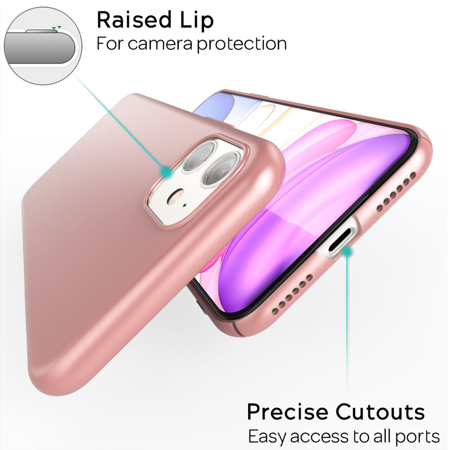 NALIA Ultra Slim Hardcase für iPhone 11 – Anti-Fingerabdruck & 0.5mm Dünn – PUREFIT (Matt & Leicht) – Marke aus Berlin
