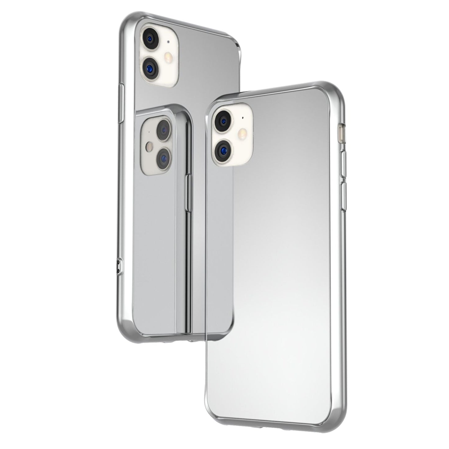 NALIA Spiegelhülle für iPhone 11 – Echtes Glas (9H Spiegel & Robust) – RAYN (Premium Hardcase & Silikon Bumper) – Marke aus Berlin