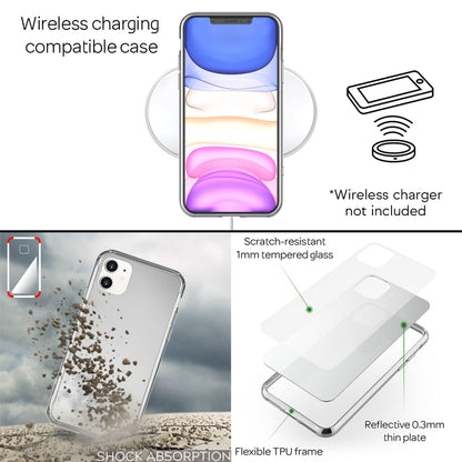 NALIA Spiegelhülle für iPhone 11 – Echtes Glas (9H Spiegel & Robust) – RAYN (Premium Hardcase & Silikon Bumper) – Marke aus Berlin