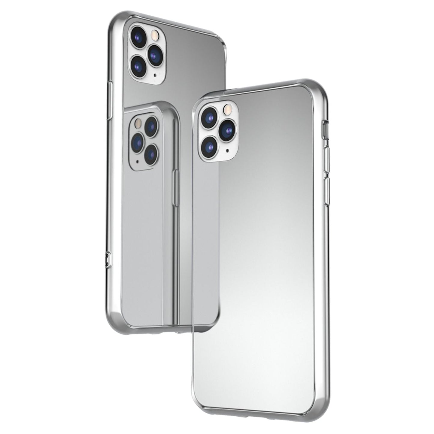 NALIA Spiegelhülle für iPhone 11 Pro – Echtes Glas (9H Spiegel & Robust) – RAYN (Premium Hardcase & Silikon Bumper) – Marke aus Berlin