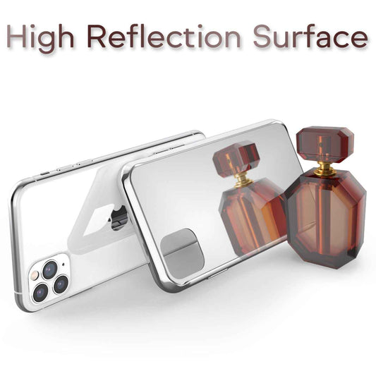 NALIA Spiegelhülle für iPhone 11 Pro – Echtes Glas (9H Spiegel & Robust) – RAYN (Premium Hardcase & Silikon Bumper) – Marke aus Berlin