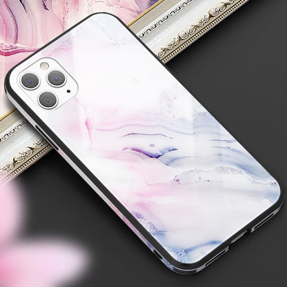 NALIA Marmor Glas Case für iPhone 11 Pro Max – Robustes 9H Echtglas – MARBELLE (Silikon Bumper & Grip) – Marke aus Berlin
