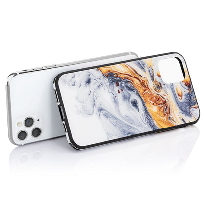 NALIA Marmor Glas Case für iPhone 11 Pro Max – Robustes 9H Echtglas – MARBELLE (Silikon Bumper & Grip) – Marke aus Berlin