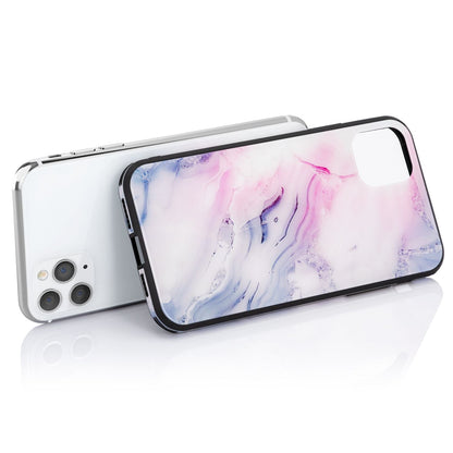 NALIA Marmor Glas Case für iPhone 11 Pro Max – Robustes 9H Echtglas – MARBELLE (Silikon Bumper & Grip) – Marke aus Berlin