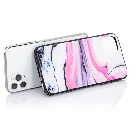 NALIA Marmor Glas Case für iPhone 11 Pro Max – Robustes 9H Echtglas – MARBELLE (Silikon Bumper & Grip) – Marke aus Berlin