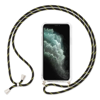 NALIA Handykette für iPhone 11 Pro – Transparentes Hybrid-Case & Band – HANGIT (Anti-Gelb Rückseite & Verstellbar) – Marke aus Berlin