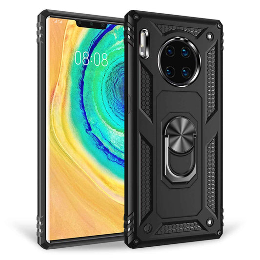 NALIA Panzerhülle für Huawei Mate 30 Pro – Ring-Ständer 360° & Magnet-Halterung Kompatibel – RINGDEFEND (Stoßfestes Outdoor Case) – Marke aus Berlin