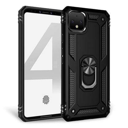 NALIA Panzerhülle für Google Pixel 4 – Ring-Ständer 360° & Magnet-Halterung Kompatibel – RINGDEFEND (Stoßfestes Outdoor Case) – Marke aus Berlin