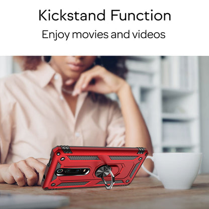 NALIA Panzerhülle für Xiaomi Mi 9T / 9T Pro – Ring-Ständer 360° & Magnet-Halterung Kompatibel – RINGDEFEND (Stoßfestes Outdoor Case) – Marke aus Berlin