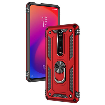 NALIA Panzerhülle für Xiaomi Mi 9T / 9T Pro – Ring-Ständer 360° & Magnet-Halterung Kompatibel – RINGDEFEND (Stoßfestes Outdoor Case) – Marke aus Berlin