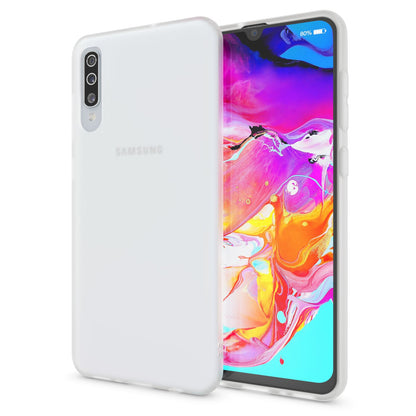 NALIA Silikonhülle kompatibel mit Samsung Galaxy A70 Hülle, Dünne Durchsichtige Handyhülle Ultra-Slim Phone Case Cover, Weiche TPU Gummi Schutzhülle Silikon Handy-Tasche Soft Bumper