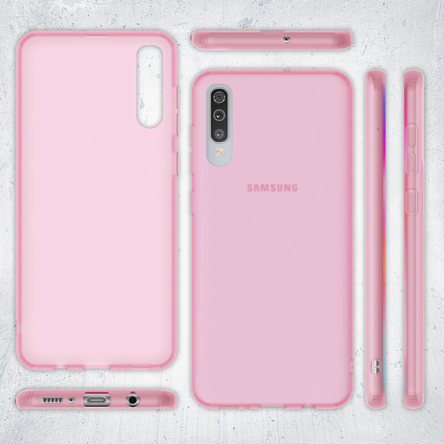 NALIA Silikonhülle kompatibel mit Samsung Galaxy A70 Hülle, Dünne Durchsichtige Handyhülle Ultra-Slim Phone Case Cover, Weiche TPU Gummi Schutzhülle Silikon Handy-Tasche Soft Bumper