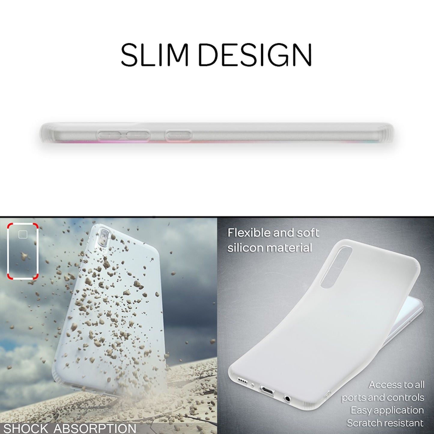 NALIA Silikonhülle kompatibel mit Samsung Galaxy A70 Hülle, Dünne Durchsichtige Handyhülle Ultra-Slim Phone Case Cover, Weiche TPU Gummi Schutzhülle Silikon Handy-Tasche Soft Bumper