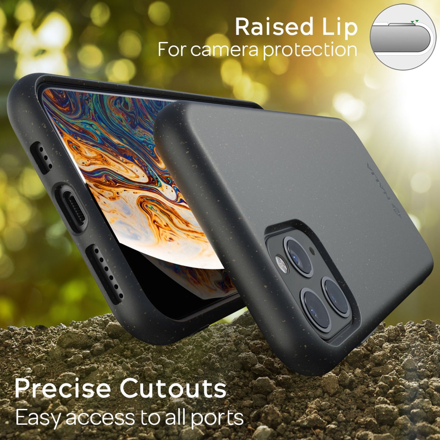 NALIA Handyhülle für iPhone 11 Pro Max – Weizenstroh Case (Pflanzenbasiert) – BIOVERA – Matt & Stoßfest (Vegan) – Marke aus Berlin
