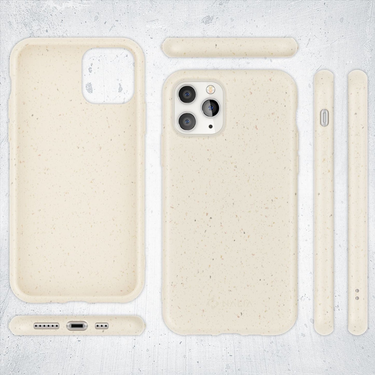 NALIA Handyhülle für iPhone 11 Pro Max – Weizenstroh Case (Pflanzenbasiert) – BIOVERA – Matt & Stoßfest (Vegan) – Marke aus Berlin