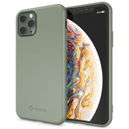 NALIA Handyhülle für iPhone 11 Pro Max – Weizenstroh Case (Pflanzenbasiert) – BIOVERA – Matt & Stoßfest (Vegan) – Marke aus Berlin