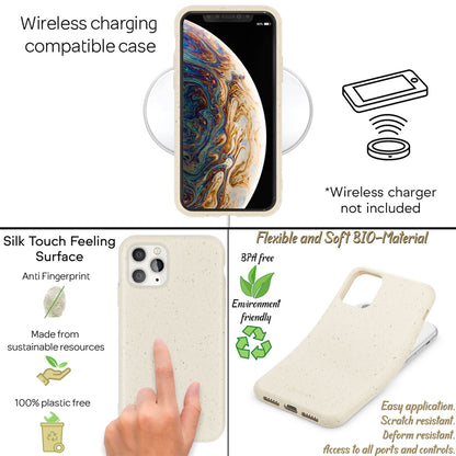 NALIA Handyhülle für iPhone 11 Pro Max – Weizenstroh Case (Pflanzenbasiert) – BIOVERA – Matt & Stoßfest (Vegan) – Marke aus Berlin
