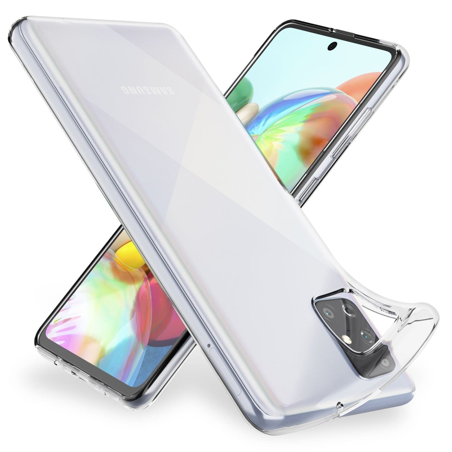 NALIA Transparente Silikonhülle für Samsung Galaxy A51 – Anti-Gelb & Rutschfest – GLAZE (Handyhülle Kristallklar, Schlank & Stoßfest) – Marke aus Berlin