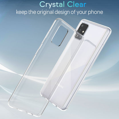 NALIA Transparente Silikonhülle für Samsung Galaxy A51 – Anti-Gelb & Rutschfest – GLAZE (Handyhülle Kristallklar, Schlank & Stoßfest) – Marke aus Berlin