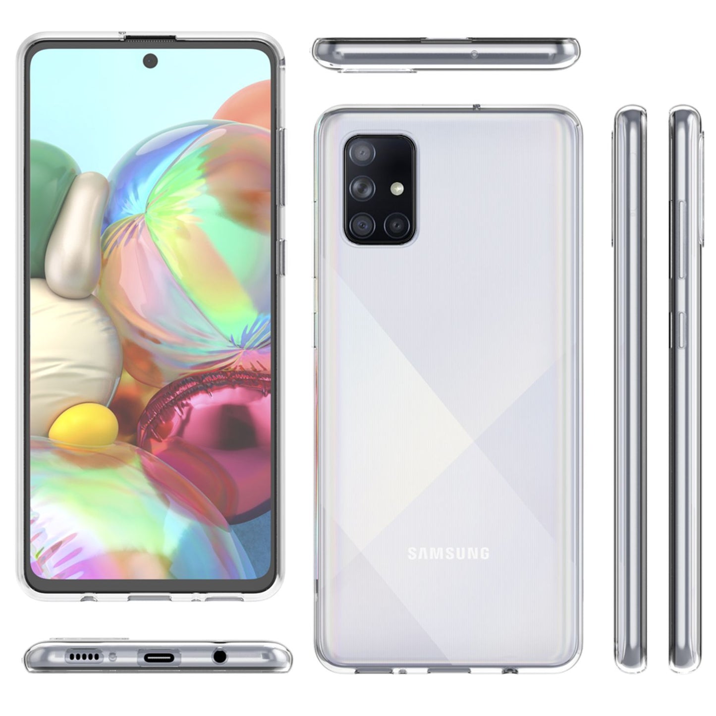 NALIA Transparente Silikonhülle für Samsung Galaxy A51 – Anti-Gelb & Rutschfest – GLAZE (Handyhülle Kristallklar, Schlank & Stoßfest) – Marke aus Berlin