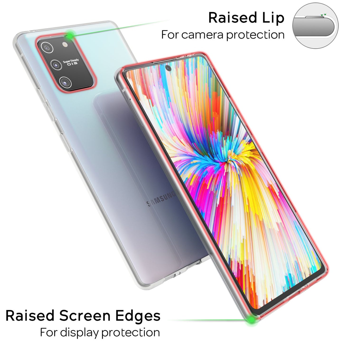 NALIA Transparente Silikonhülle für Samsung Galaxy S10 Lite – Anti-Gelb & Rutschfest – GLAZE (Handyhülle Kristallklar, Schlank & Stoßfest) – Marke aus Berlin