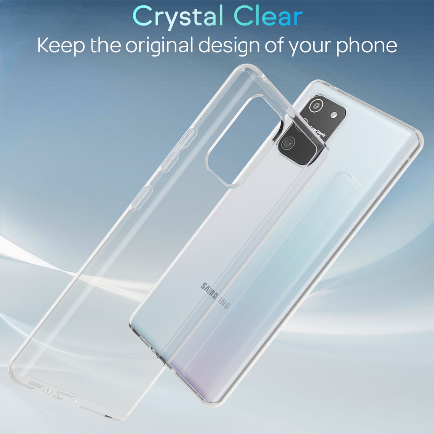 NALIA Transparente Silikonhülle für Samsung Galaxy S10 Lite – Anti-Gelb & Rutschfest – GLAZE (Handyhülle Kristallklar, Schlank & Stoßfest) – Marke aus Berlin